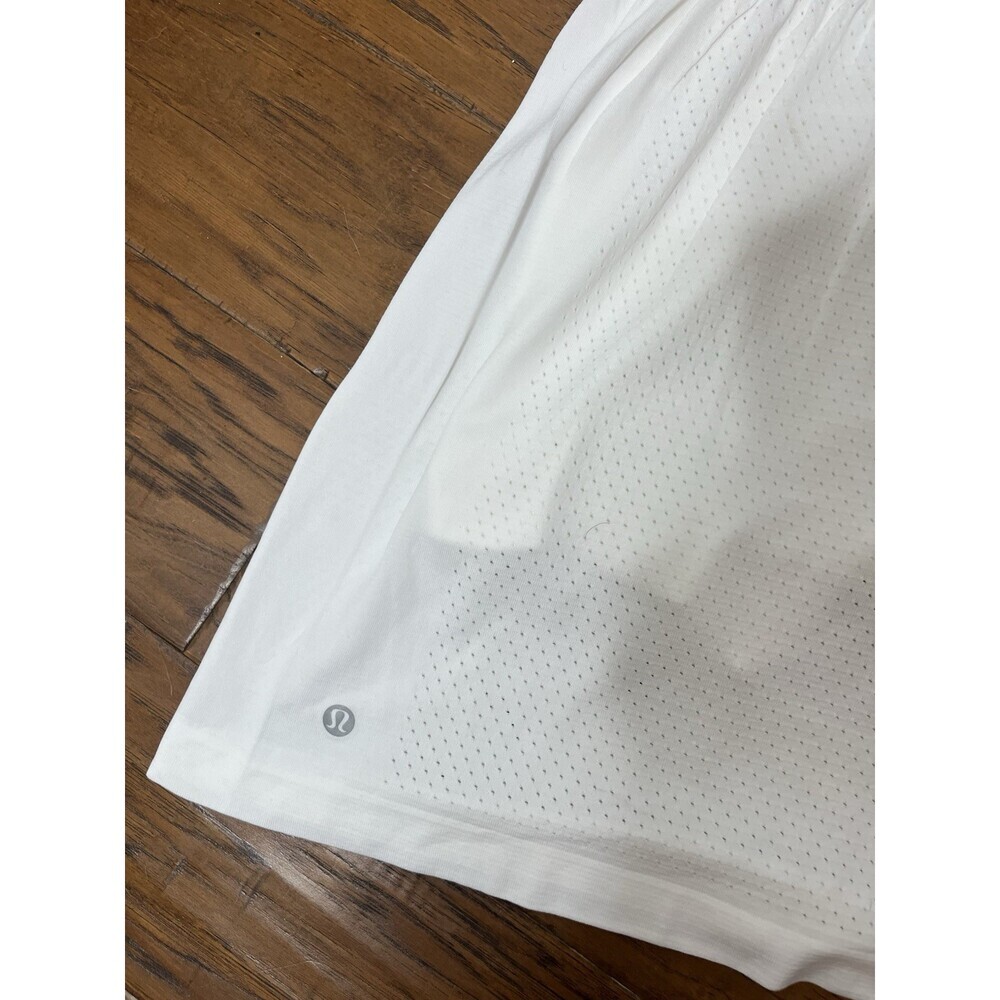 Lululemon Flex On Court Dress Tennis White Cross Straps Sleeveless Women 4 Skort - Picture 6 of 8